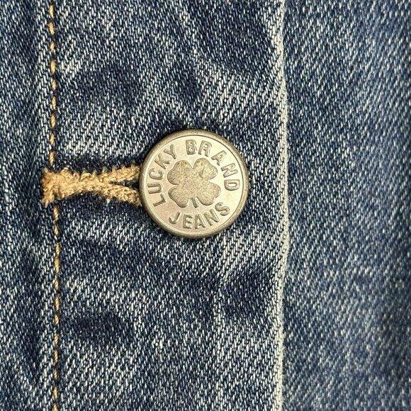 Lucky Brand Denim A-Line Skirt Womens Size 10/30 Blue Button Up - Picture 3 of 8